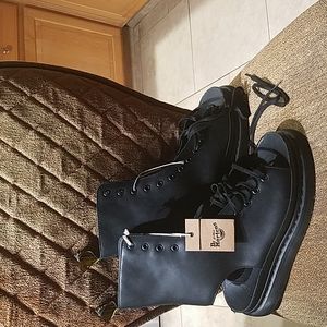 Dr. Martens Bernadette 12 Eye Open Toe Boots Shoes